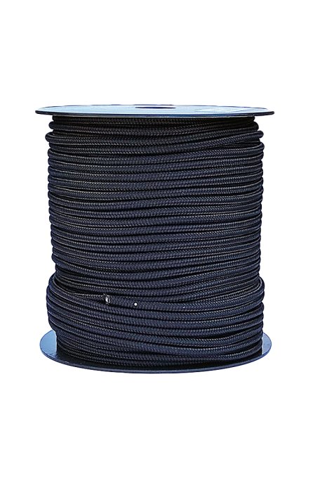 Corde tressée avec âme Ø5 mm bleu marine 100 m - Cordage pour tambour djembé