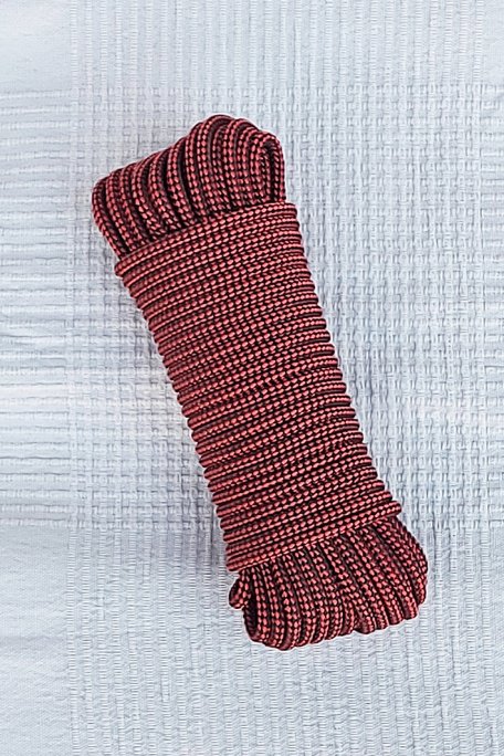 Drisse 5 mm damier rouge noir pour tambour djembe