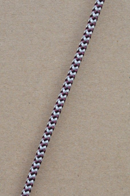 Drisse djembé Ø5 mm (chevrons, bordeaux / gris, 100 m) - Corde pour djembe tambour
