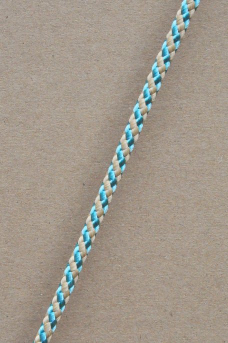 Drisse djembé Ø5 mm (hélice, beige / bleu pastel, 100 m) - Corde pour djembe tambour