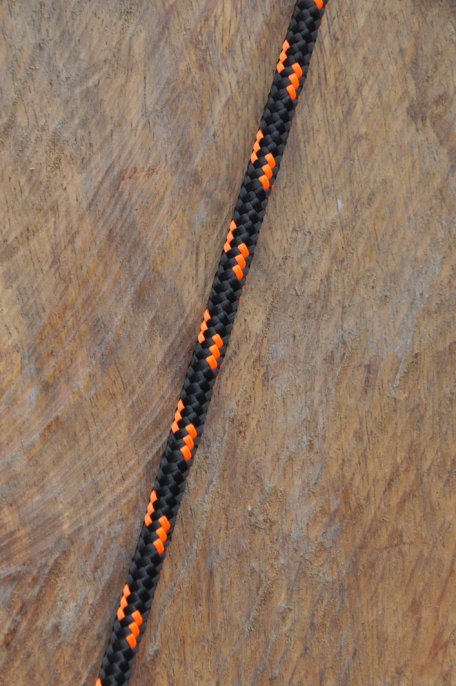 Drisse djembé Ø5 mm noire / orange fluo - Corde pour djembe tambour