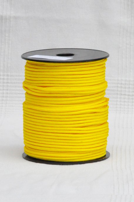 Bobine de drisse Ø4 mm jaune tournesol pour tambour djembé