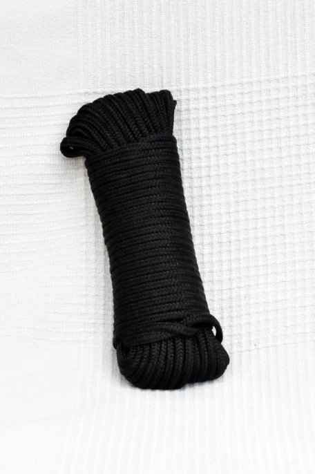 Corde tressée Ø5 mm noir pour tambour djembé