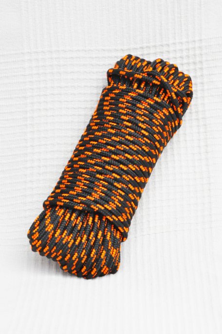 Drisse Ø5 mm noir orange fluo pour tambour djembé