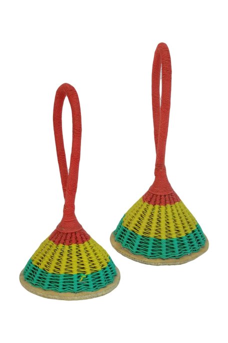 Hochet caxixi - Hochet tressé africain