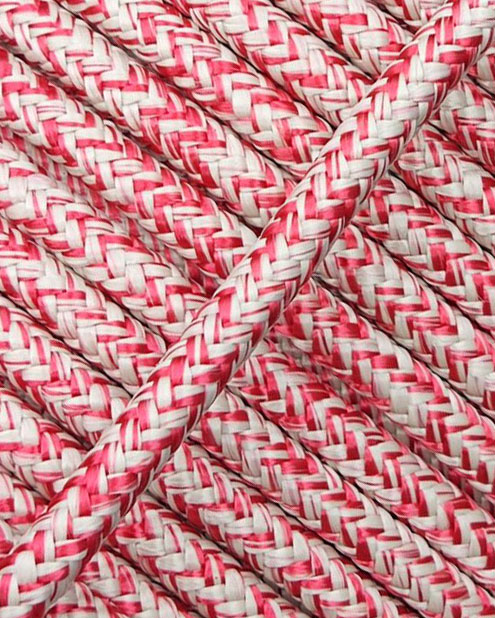 Corde renforcée pour tambour djembé 5 mm Beige / Rouge 20 m