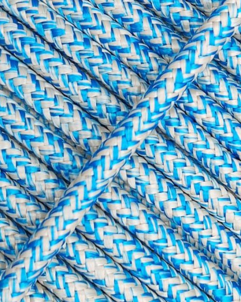 Corde renforcée pour tambour djembé 5 mm Beige / Bleu 20 m
