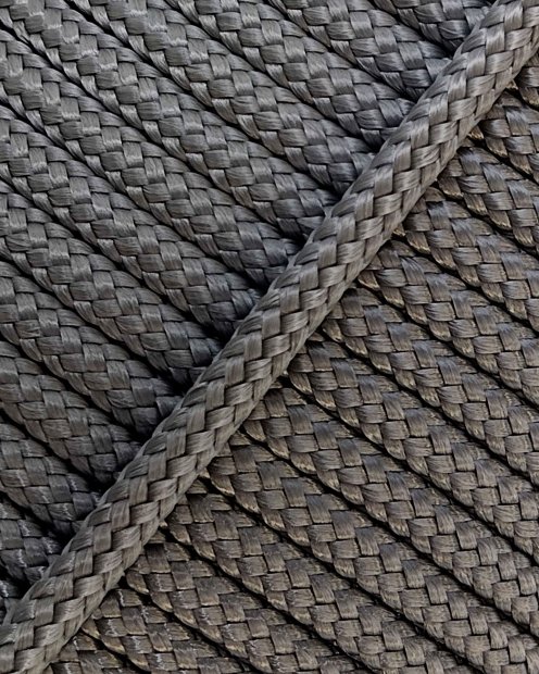 Corde tambour djembé creuse PES 4 mm Gris 100 m