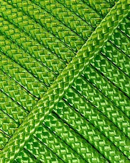 Corde tambour djembé creuse PES 4 mm Vert fluo 20 m