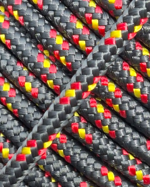 Corde de tambour djembé renforcée PES de second choix 5 mm Noir / Espagne 100 m