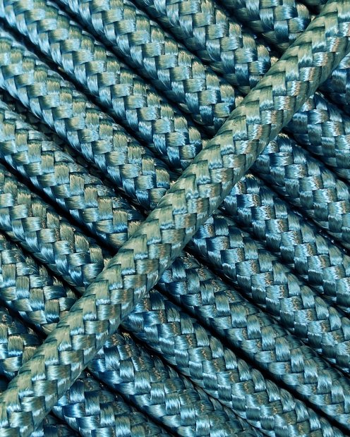 Corde tambour djembé renforcée PES 5 mm Bleu pastel 20 m