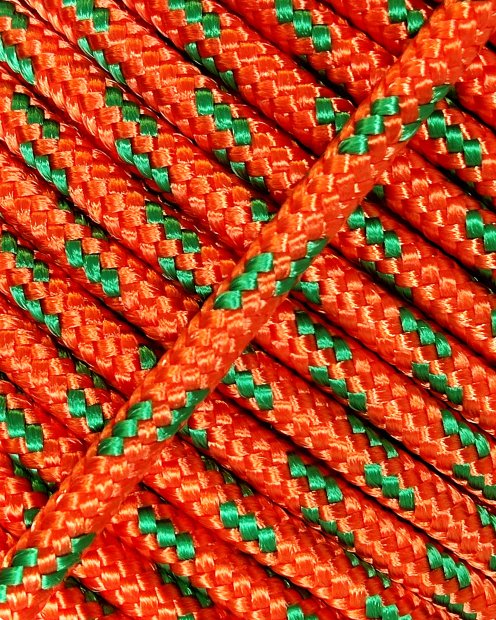 Corde tambour djembé renforcée PES 5 mm Cuivre / Vert 20 m