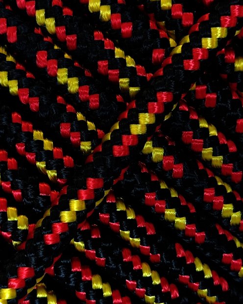 Drisse 5 mm (tricolore, rouge / jaune / rouge) - Corde tambour djembé 20 m