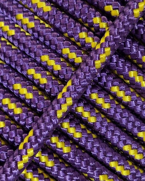 Corde tambour djembé renforcée PES 5 mm Violet / Jaune tournesol 100 m