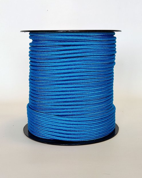 Corde tambour djembé renforcée PES 5 mm Bleu 100 m