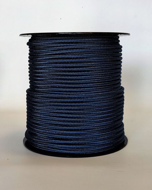 Corde tambour djembé renforcée PES 5 mm Bleu denim 100 m