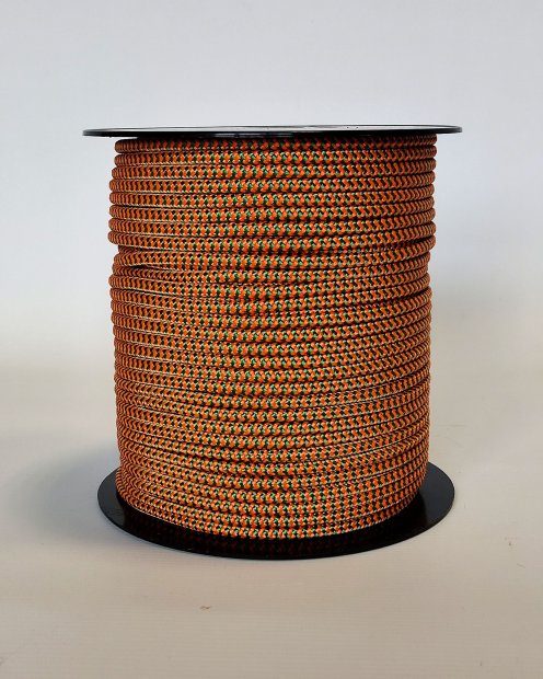 Corde djembé renforcée PES 5 mm Zigzag Orange fluo / vert 100 m