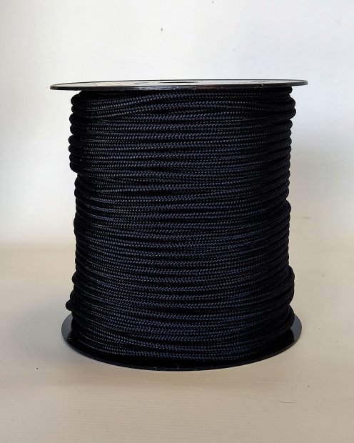 Corde tambour djembé renforcée PES 5 mm Bleu marine 100 m