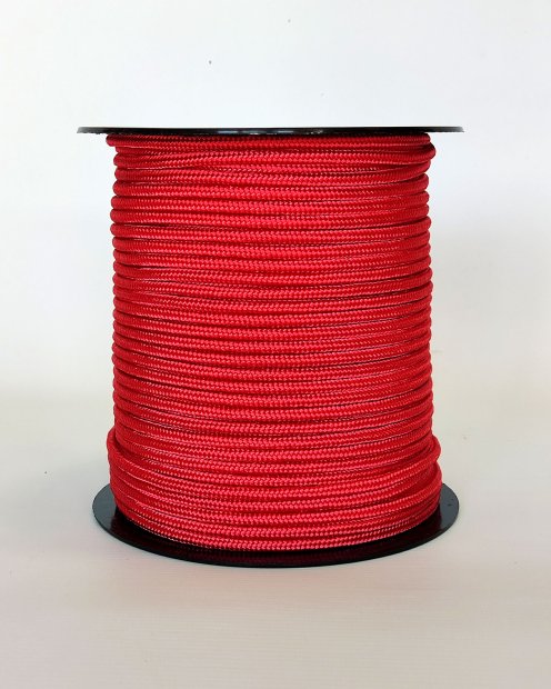 Corde tambour djembé renforcée PES 5 mm Rouge 100 m