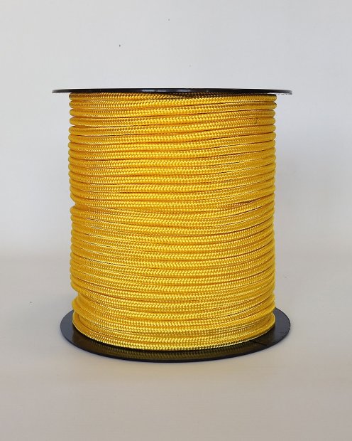 Corde tambour djembé renforcée PES 5 mm Jaune tournesol 100 m