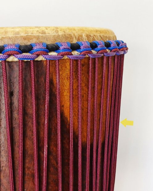 Corde tambour djembé renforcée PES 5 mm Bordeaux 100 m