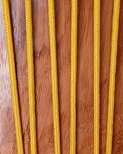 Corde tambour djembé renforcée PES 5 mm Orange clair 20 m