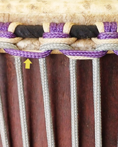 Corde djembé creuse PES 5 mm Violet 20 m