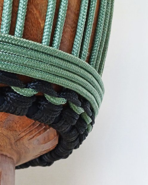 Corde tambour djembé renforcée PES 5 mm Sauge 100 m