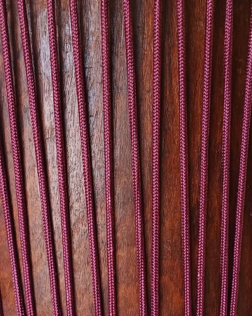 Corde tambour djembé renforcée PES 5 mm Bordeaux 100 m