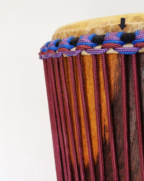 Corde djembé creuse PES 5 mm Bleu de France 100 m