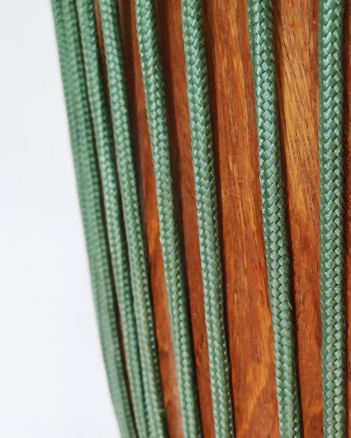 Corde tambour djembé renforcée PES 5 mm Sauge 20 m