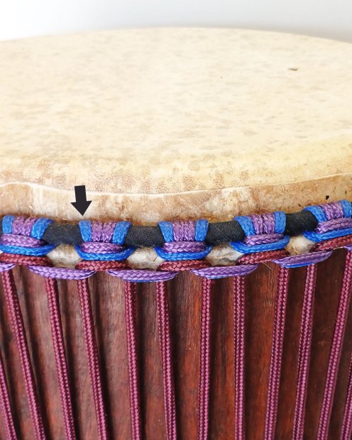 Corde djembé creuse PES 5 mm Bleu de France 100 m