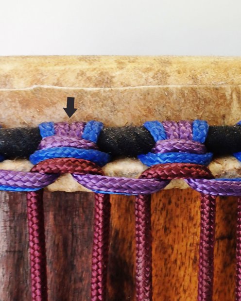 Corde djembé creuse PES 5 mm Violet 20 m