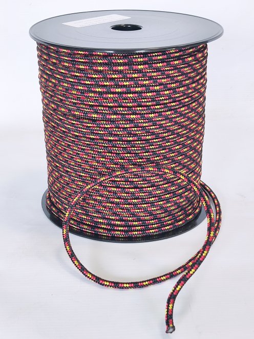 Corde tambour djembé renforcée PES 5 mm Noir / Espagne 100 m
