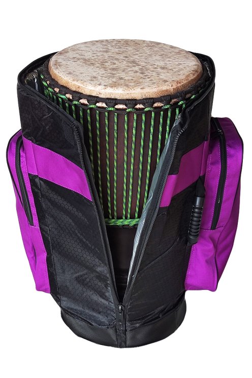 Housse djembé Percussion Africaine Premium XL Mauve