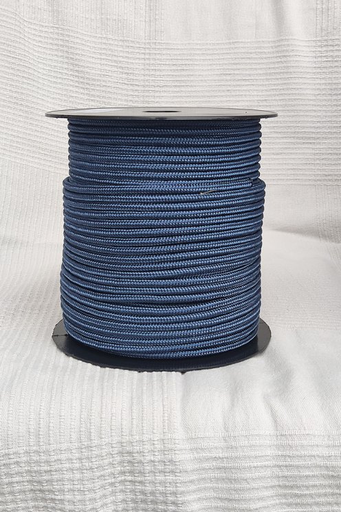 Bobine de drisse Ø5 mm bleu denim pour tambour djembé