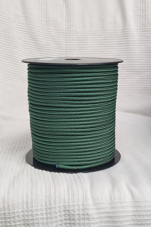 Bobine de drisse Ø5 mm vert bouteille pour tambour djembé