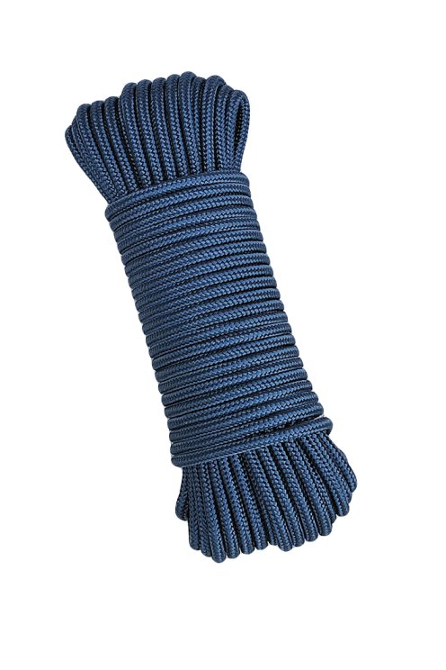 Corde tambour djembé renforcée PES 5 mm Bleu denim 20 m