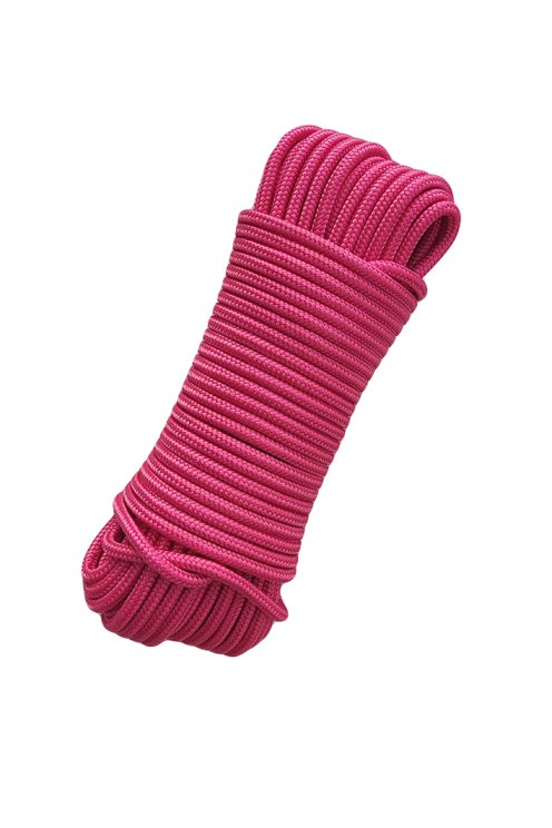 Corde tambour djembé renforcée PES 5 mm Framboise 20 m