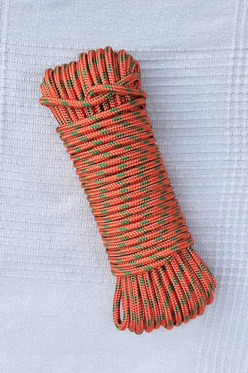 Corde tambour djembé renforcée PES 5 mm Cuivre / Vert 20 m