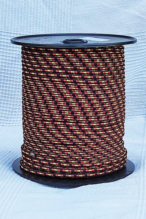 Corde djembé renforcée PES 6 mm Noir / Espagne 100 m
