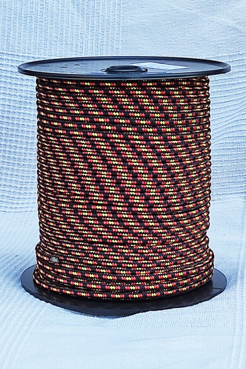 Drisse 6 mm (tricolore, rouge / jaune / rouge) - Corde tambour djembé 100 m