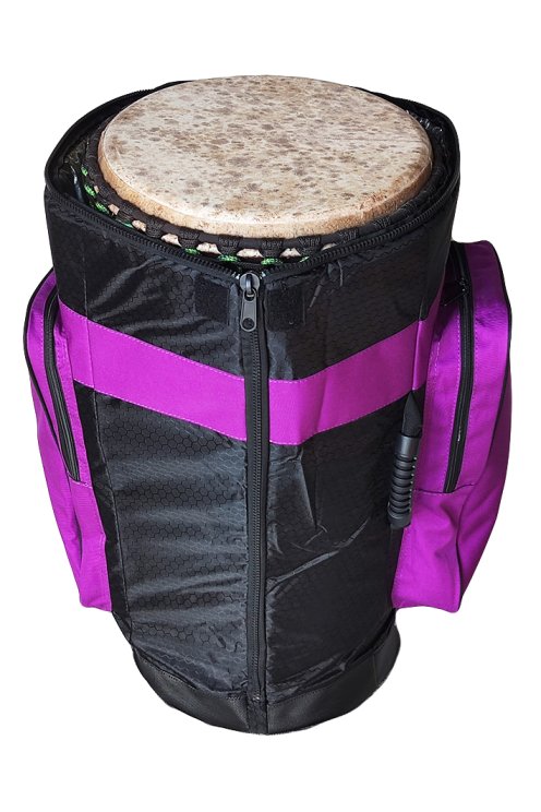 Housse djembé Percussion Africaine Premium XL Mauve