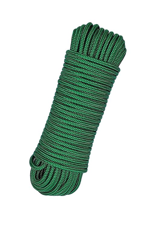 Corde tressée avec âme Ø5 mm vert prairie 20 m - Cordage pour tambour djembé