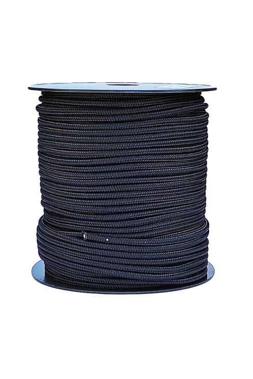 Corde tressée avec âme Ø5 mm bleu marine 100 m - Cordage pour tambour djembé