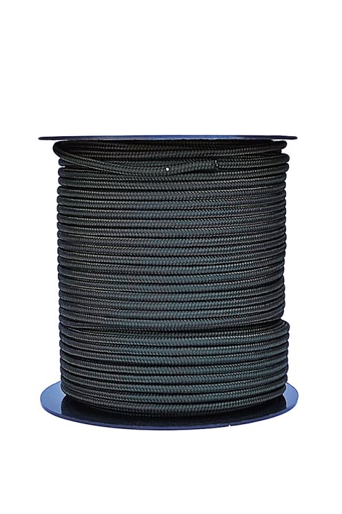 Corde tressée avec âme Ø5 mm kaki 100 m - Cordage pour tambour djembé