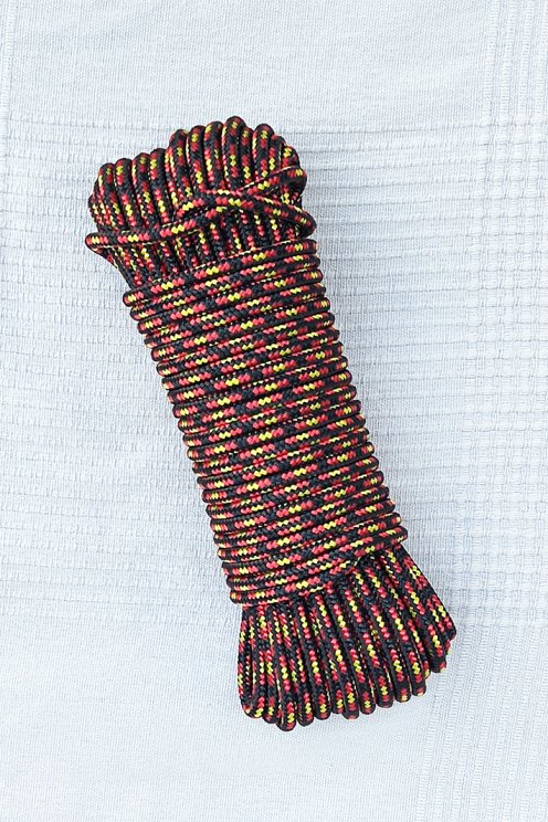 Drisse 5 mm (tricolore, rouge / jaune / rouge) - Corde tambour djembé 20 m