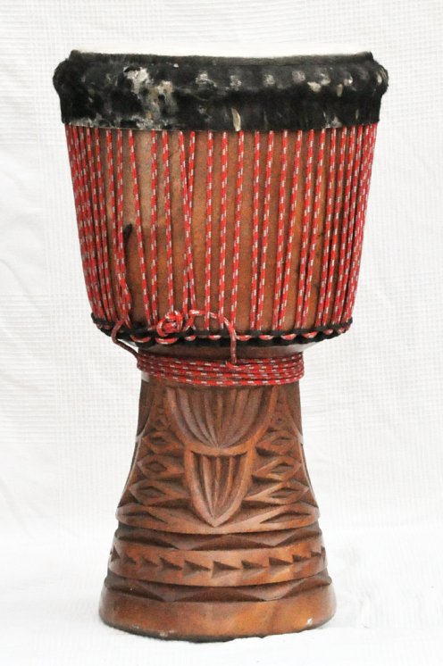 Djembé de Guinée en diala (acajou) - Djembe qualité supérieure