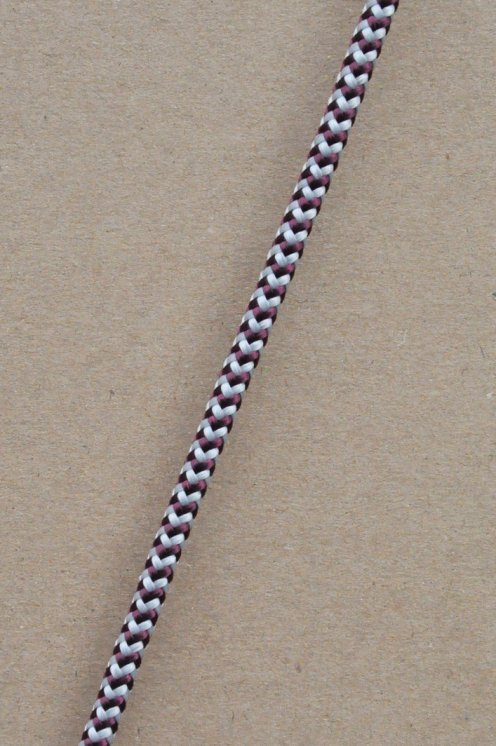 Drisse djembé Ø5 mm (chevrons, bordeaux / gris, 100 m) - Corde pour djembe tambour