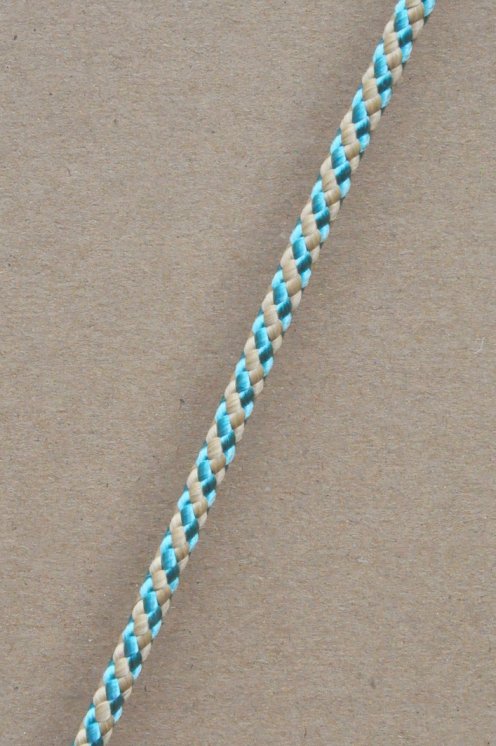 Drisse djembé Ø5 mm (hélice, beige / bleu pastel, 100 m) - Corde pour djembe tambour